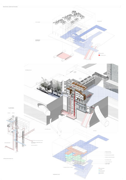 Sectional Axo, Systems and Circulation